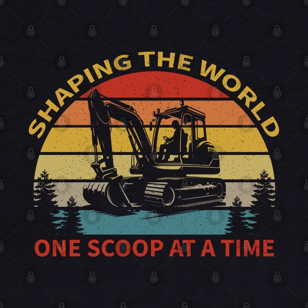 Retro Heavy Equipment Operator Funny Vintage Excavator Driver by Graphic Monster